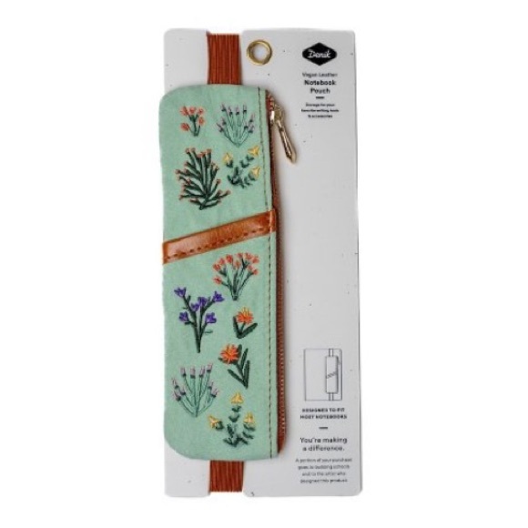 Denik Floral Embroidered Notebook Pouch / Pencil Case - Picture 1 of 2